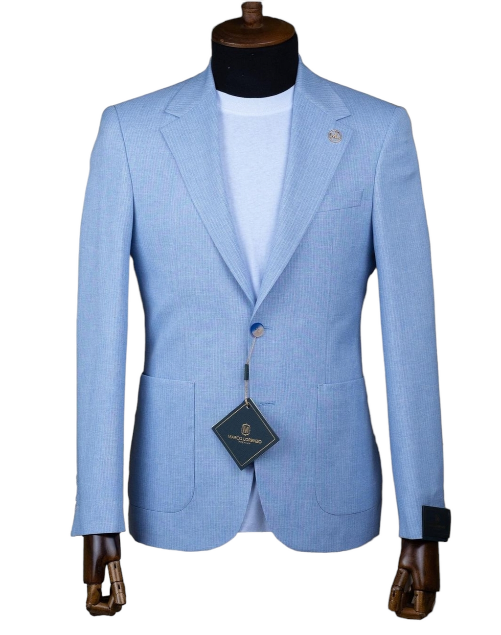 Light Blue Cotton Blazer