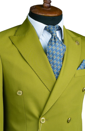 Olive Green Cotton Linen Blazer