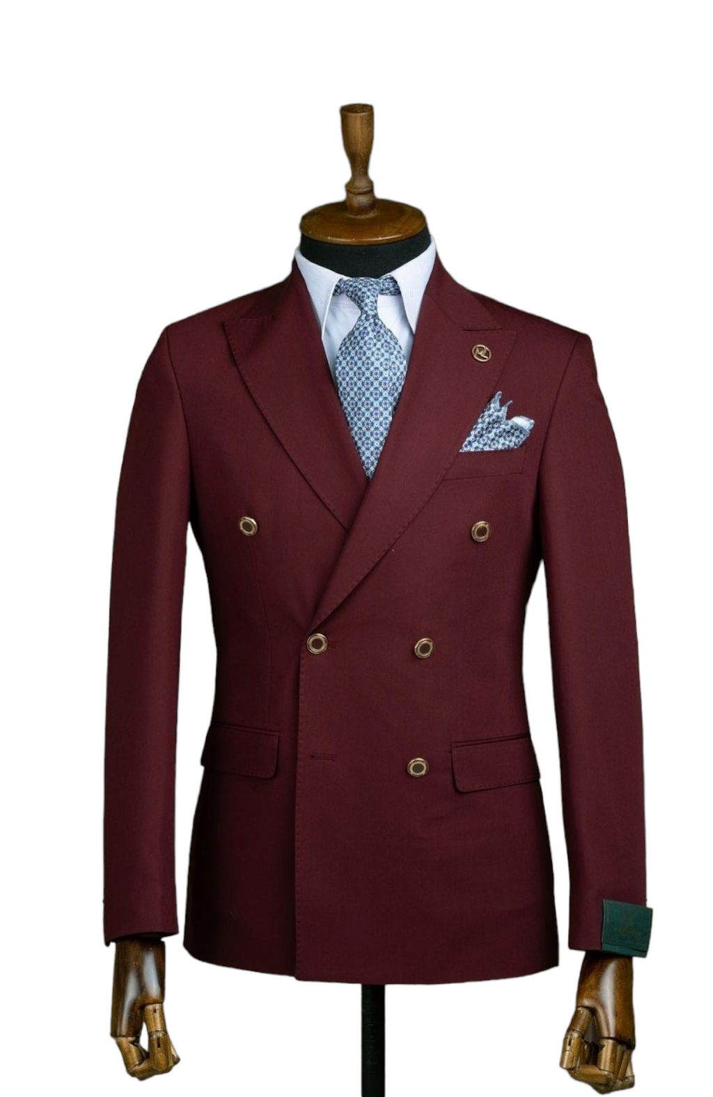 Wine Cotton Linen Blazer