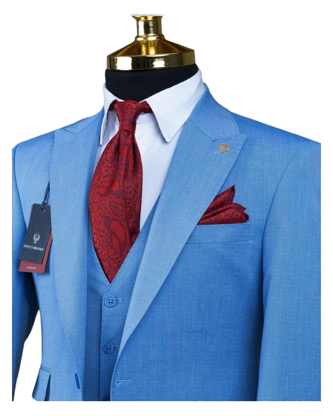 Baby Blue Classic 3 Piece Suit