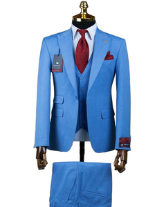 Baby Blue Classic 3 Piece Suit