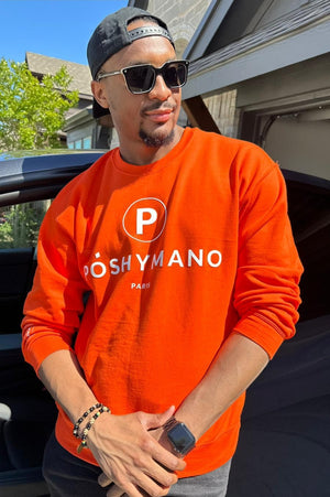 Orange Poshymano Paris Sweatshirt.  T-Shirt Samp